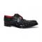 Fennix Italy "Hugo" Black Genuine Crocodile Lace-Up Dress Shoes.